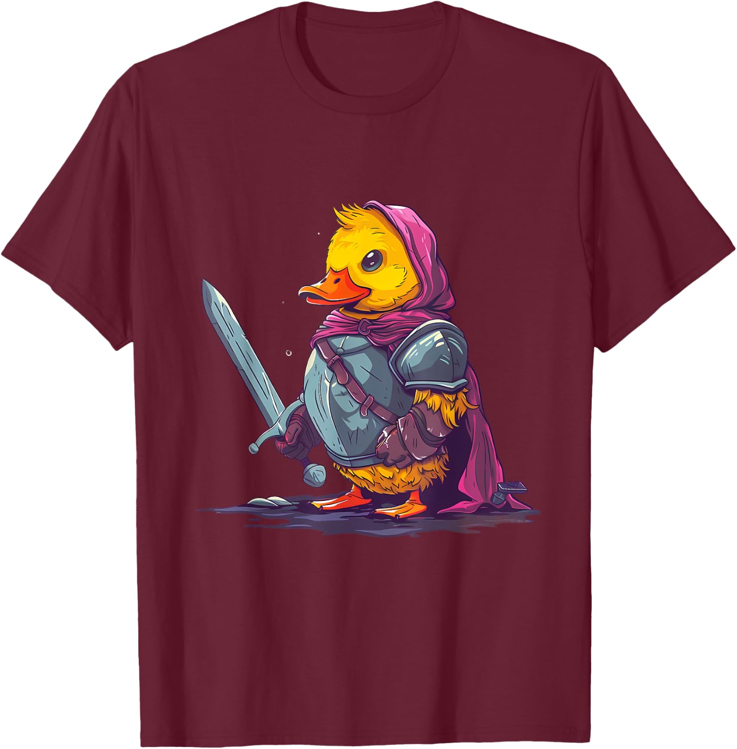 Rubber Duck Knight Warrior Rubber Duckie Rubber Duckling T-Shirt - T-Shirt | Maroon