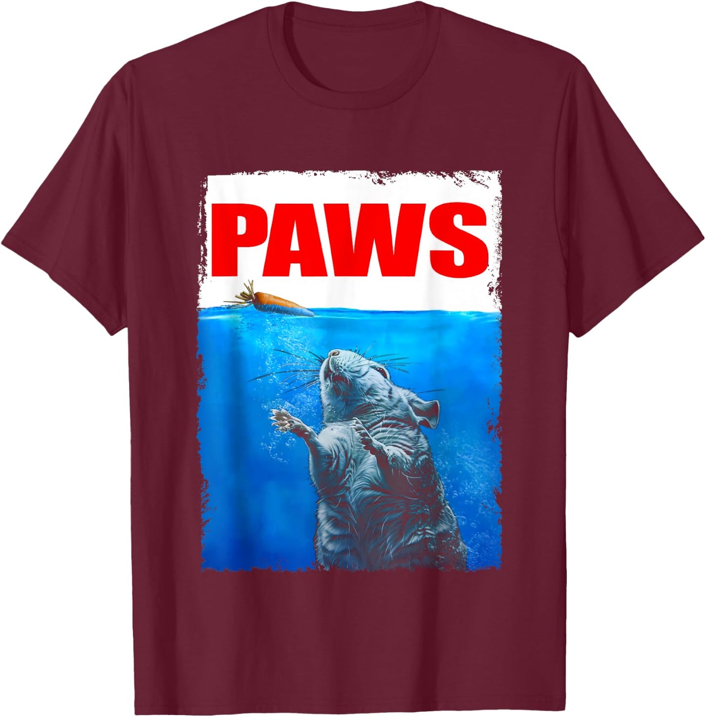 Vintage Love Chinchilla PAWS Awesome Animal Outfits Happily T-Shirt - T-Shirt | Maroon