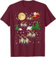 Pug Dogs Tree Christmas Sweater Xmas Pet Animal Dog Gifts Men Women Kids T-Shirt - T-Shirt | Maroon