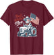 Red White and Moo 4th of July American Cow Tractor Lover T-Shirt - T-Shirt | Maroon