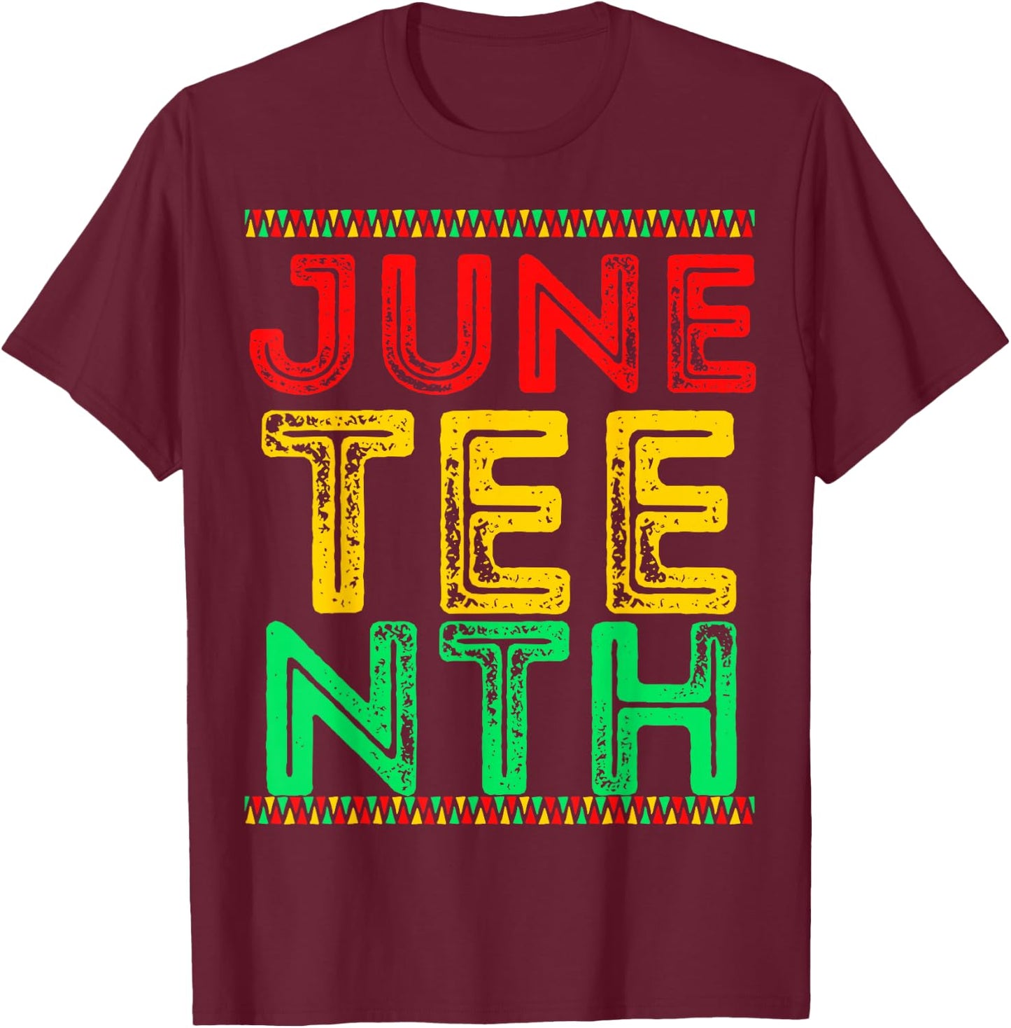Juneteenth King Queen Prince & Princess Black Dad Mom & Kids T-Shirt - T-Shirt | Maroon