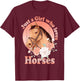 Cute Horse With Saying - Just A Girl Who Loves Horses T-Shirt - T-Shirt | Maroon