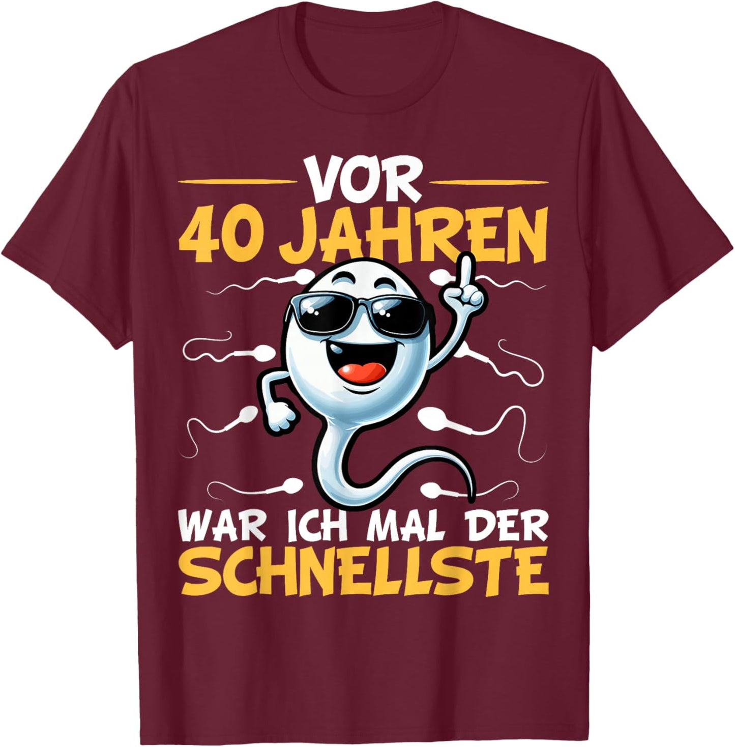 40th Birthday Man Woman 40 Years 1984 Decorative Funny Gift , black T-Shirt - T-Shirt | Maroon
