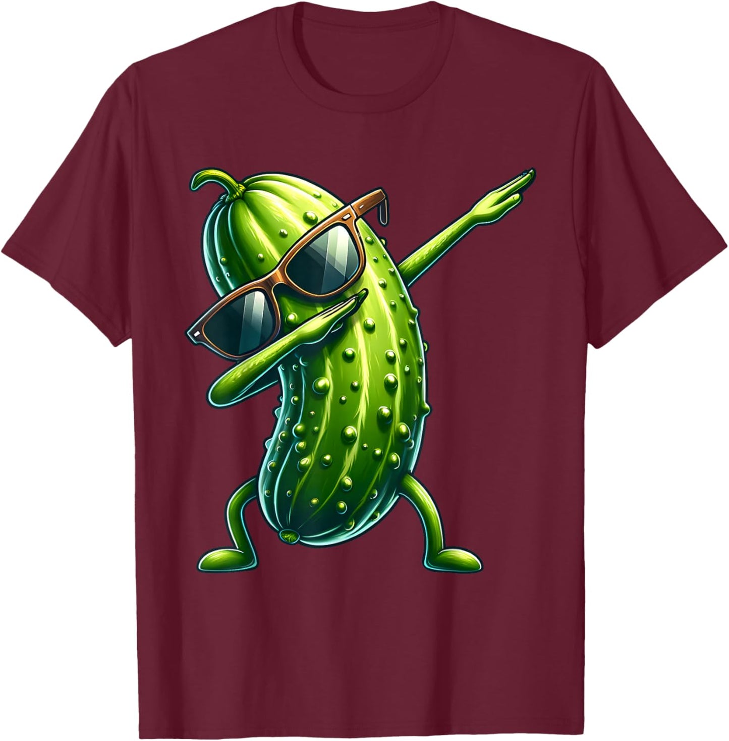 Saure Gurke Dabbing Salatgurke T-Shirt - T-Shirt | Maroon