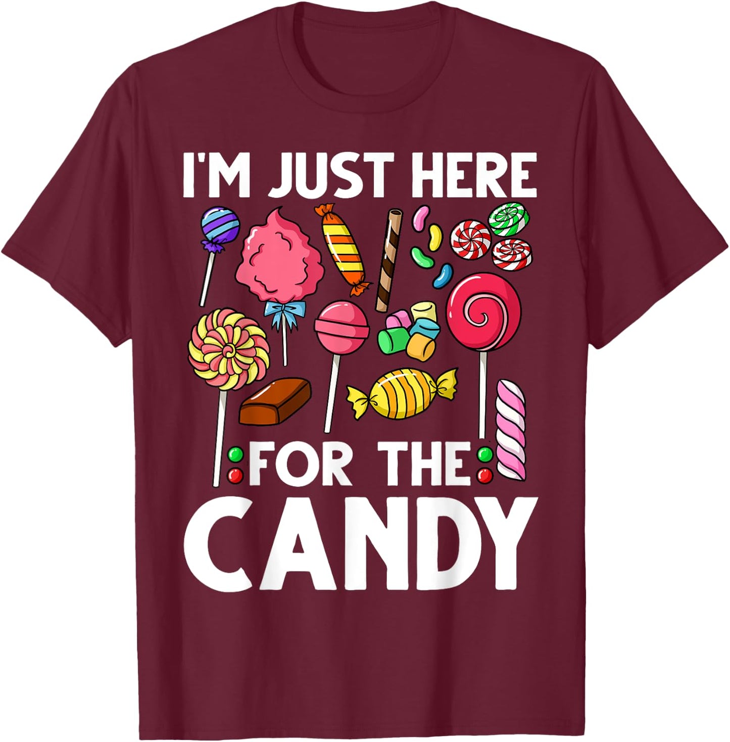 Candy Tester Lollipop Sweets Halloween T-Shirt - T-Shirt | Maroon