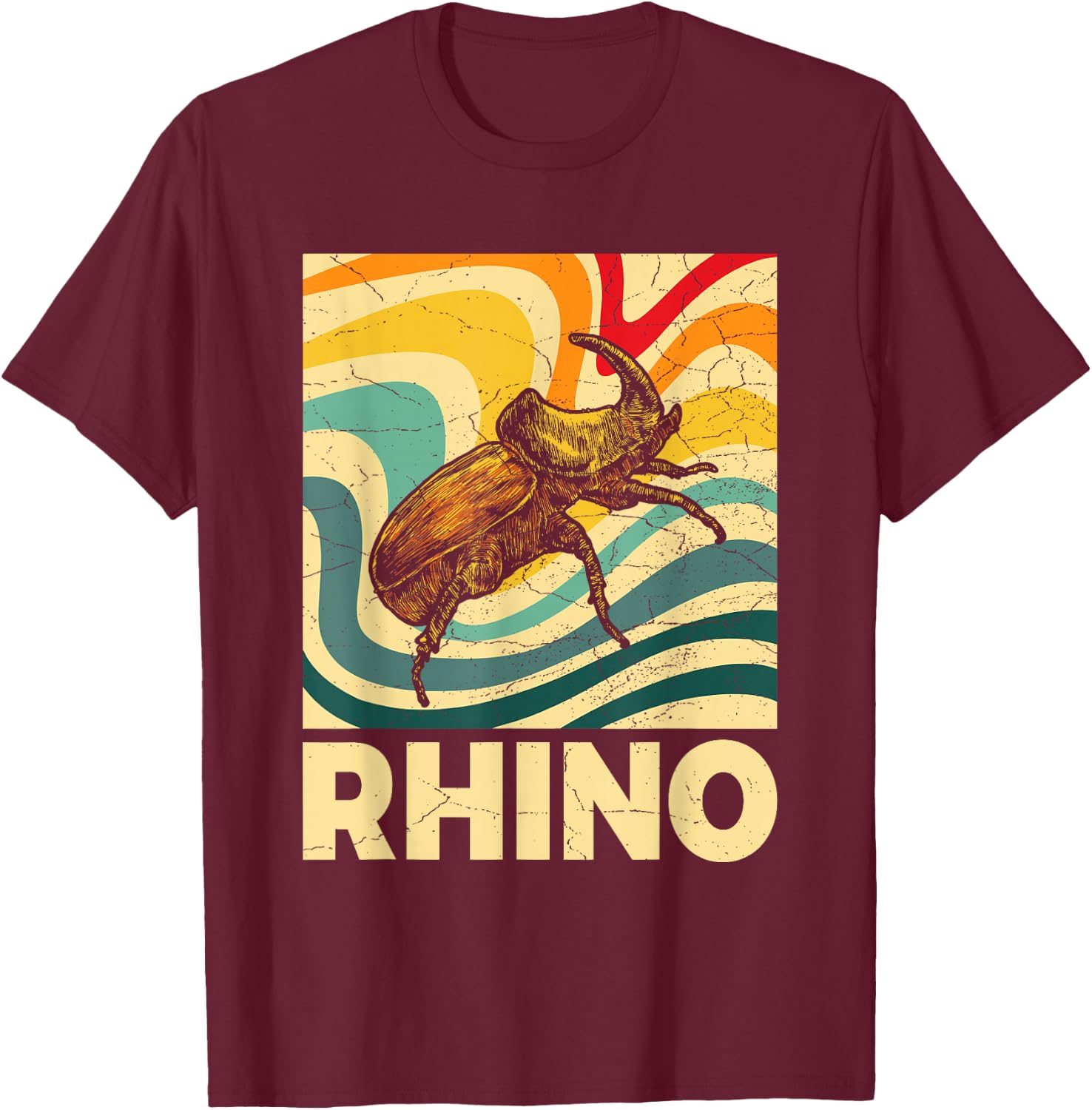 RHINO Design for a Rhino Beetle Fan T-Shirt - T-Shirt | Maroon
