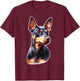 Urban Empyre Manchester Terrier Dog , Black, Small, -Adults/Kids, Short Sleeve T-Shirt - T-Shirt | Maroon