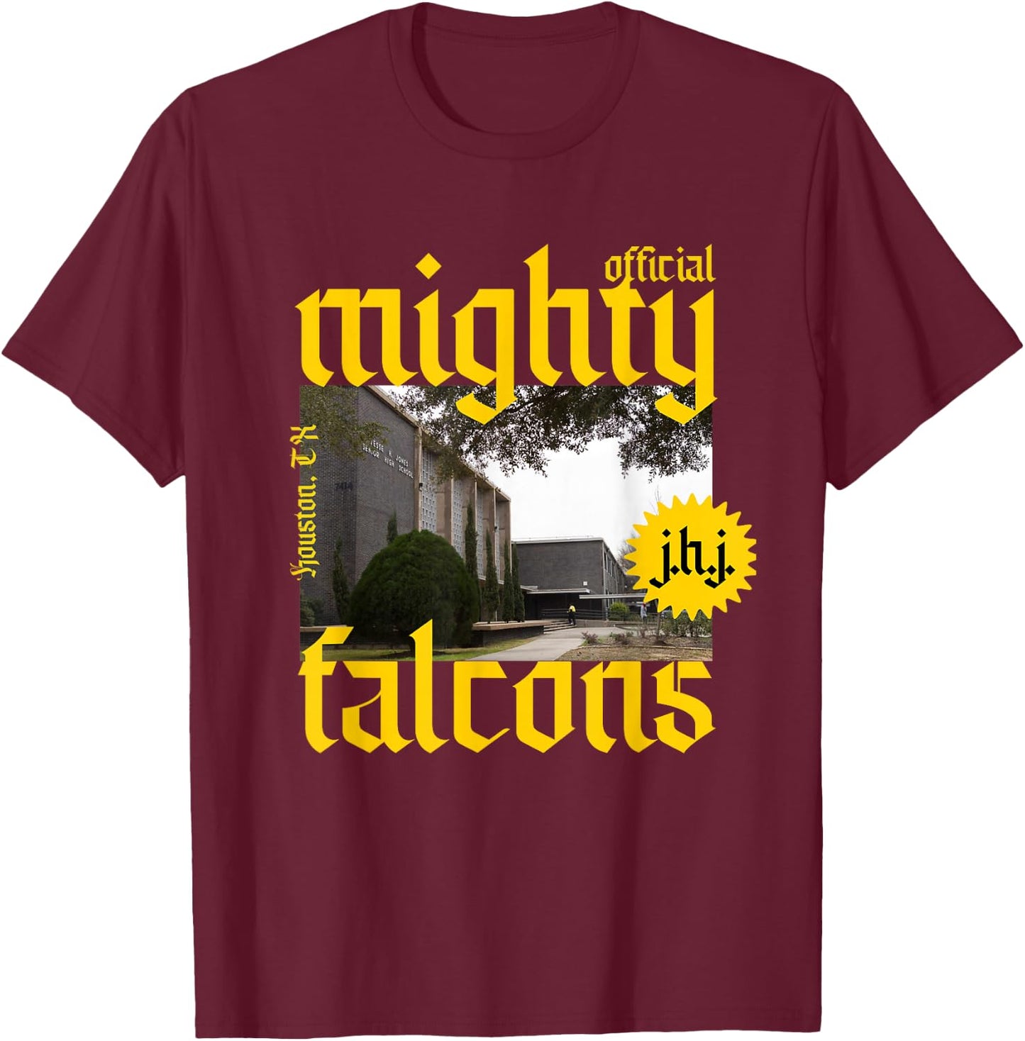 Mighty JHJ Falcons T-Shirt - T-Shirt | Maroon
