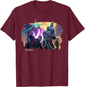 The Legend of Vox Machina – Character Pose , Black, S T-Shirt - T-Shirt | Maroon