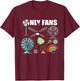 Only Fans Humour , Black, S T-Shirt - T-Shirt | Maroon