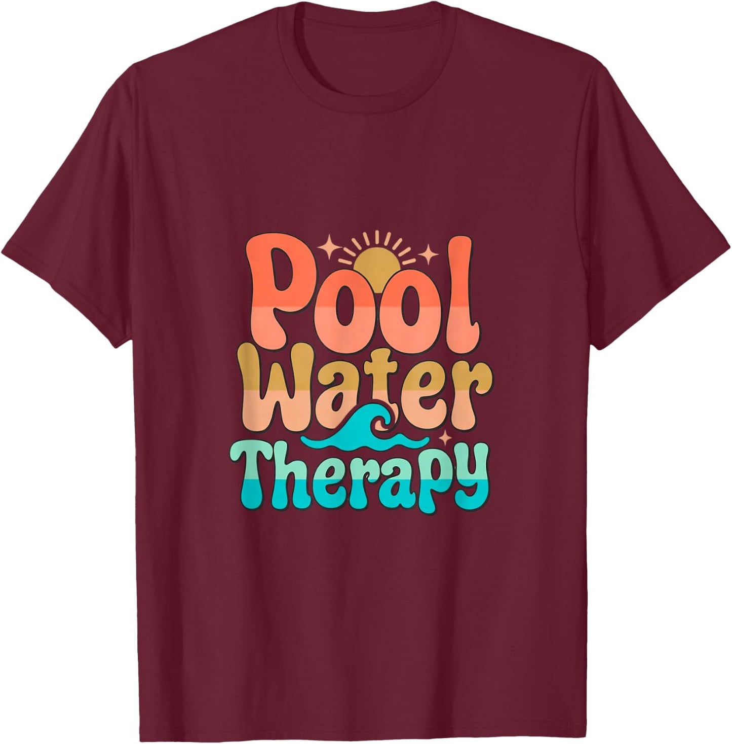 Pool Water Therapy Flow T-Shirt - T-Shirt | Maroon