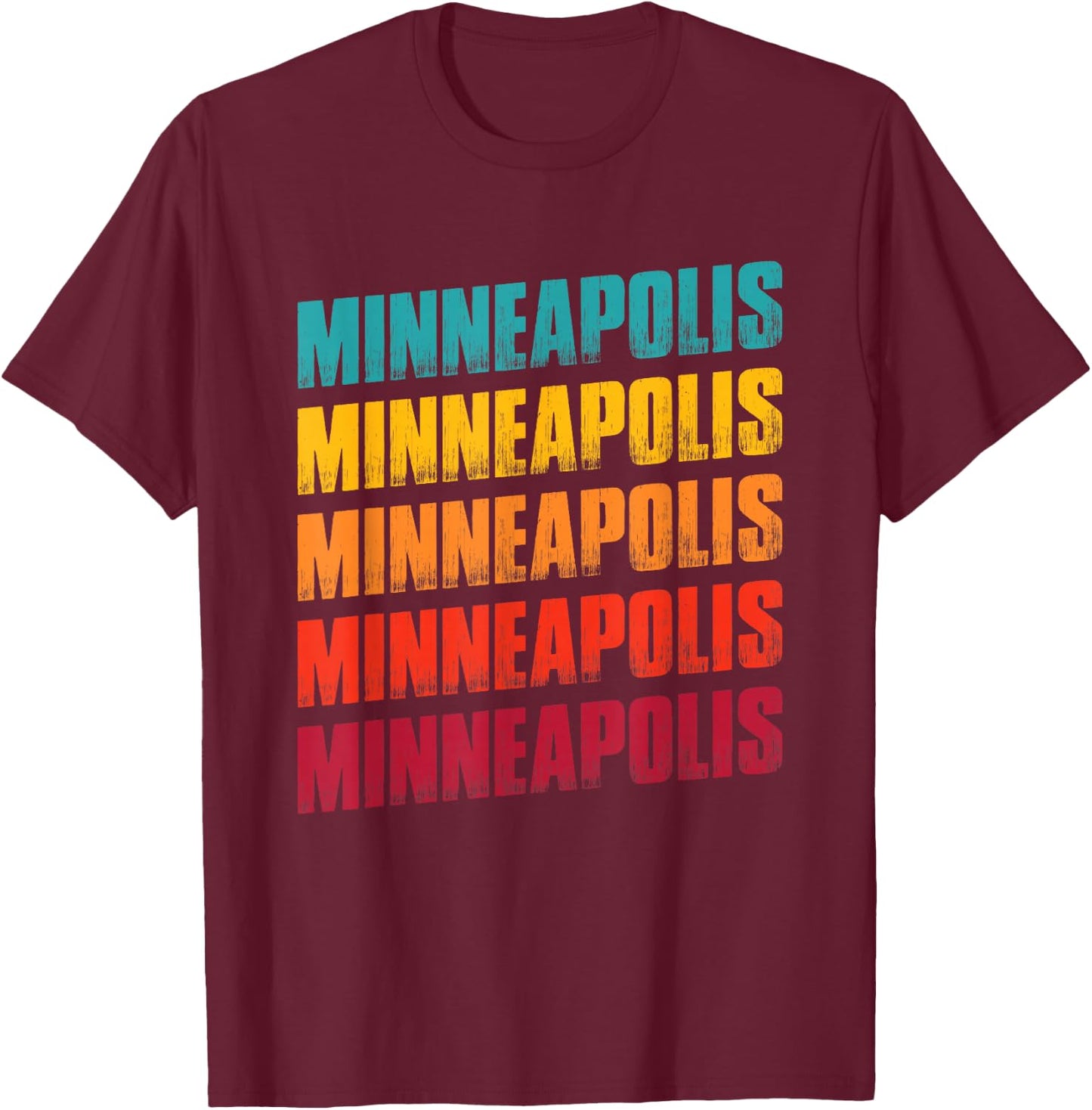 Minneapolis Minnesota Souvenir - Retro Vintage Minneapolis T-Shirt - T-Shirt | Maroon