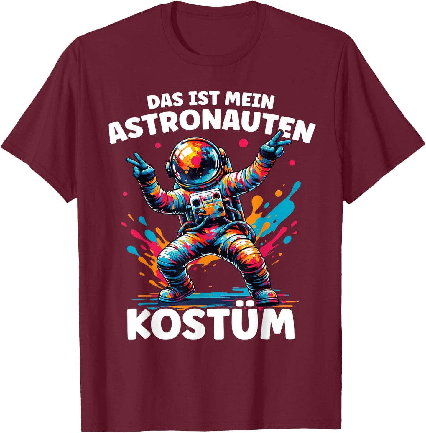 Carnival Space Suit Space Astronaut Costume , black T-Shirt - T-Shirt | Maroon