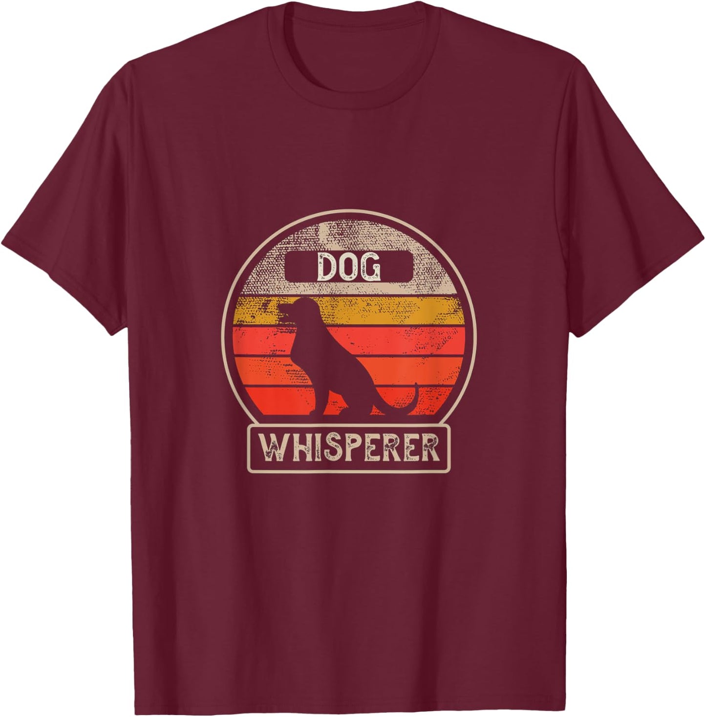 Dog Whisperer - Vintage Retro - Animal T-Shirt - T-Shirt | Maroon