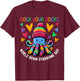 Rock Your Socks Down Syndrome Awareness Day Octopus WDSD T-Shirt - T-Shirt | Maroon