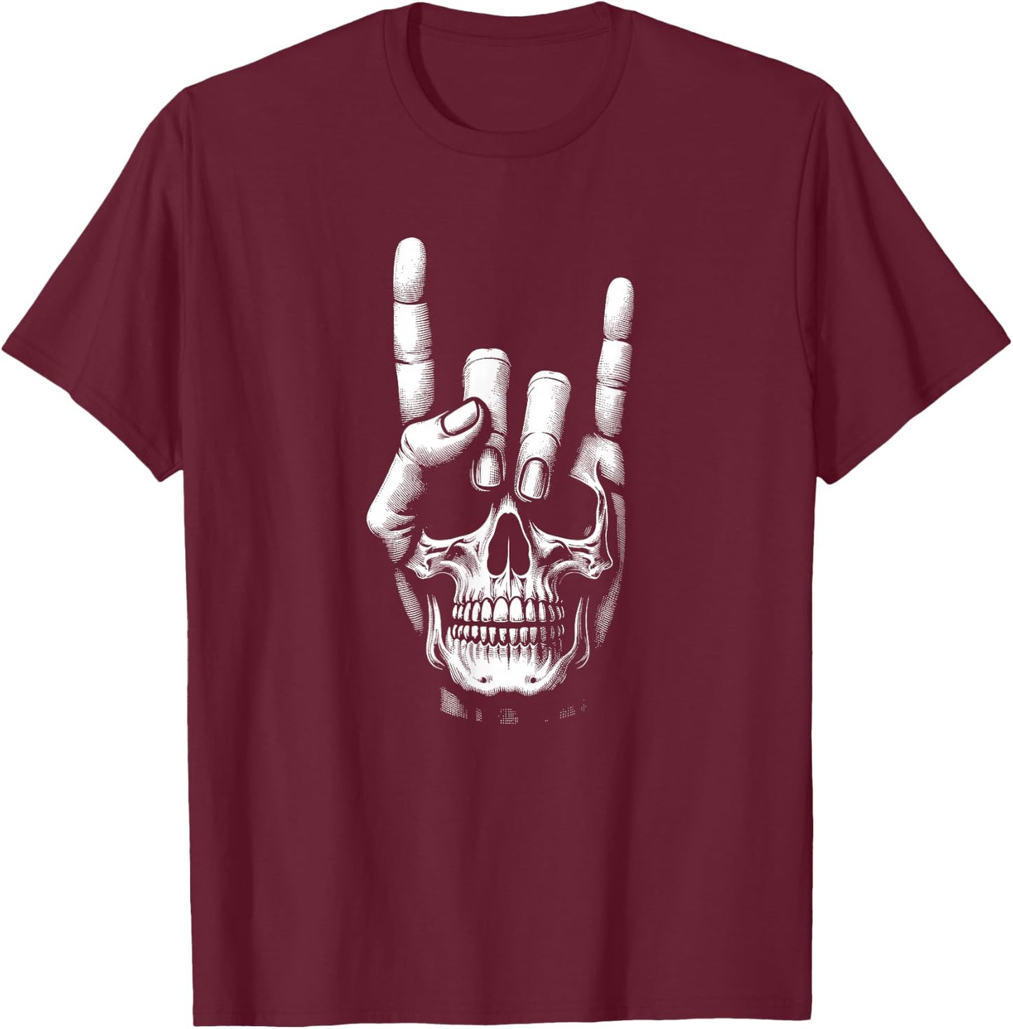 Tete Morte Guitarist - Guitar Electric Guitar T-Shirt - T-Shirt | Maroon