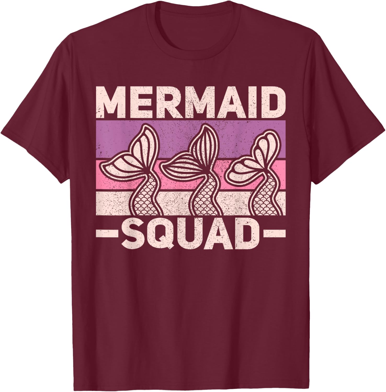 Mermaid Squad Mermaid Birthday Outfit Mermaid Party Mermaid T-Shirt - T-Shirt | Maroon