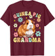 Guinea Pig Grandma Groovy Guinea Pig T-Shirt - T-Shirt | Maroon