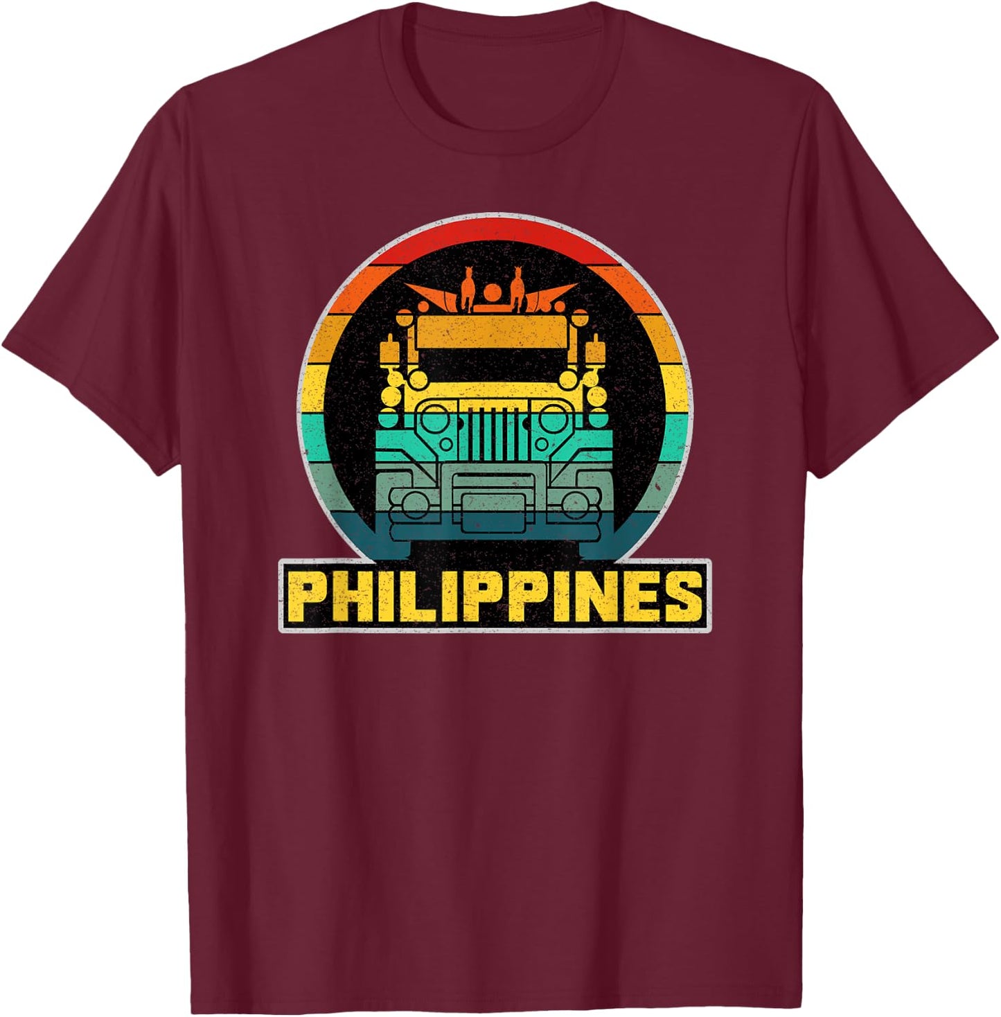 Philippine Filipino Jeepney Creative Pride King Of The Road T-Shirt - T-Shirt | Maroon