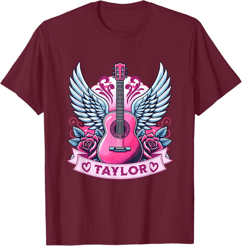 Girl Retro Guitar First Name Personalized Taylor