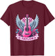 Girl Retro Guitar First Name Personalized Taylor T-Shirt - T-Shirt | Maroon