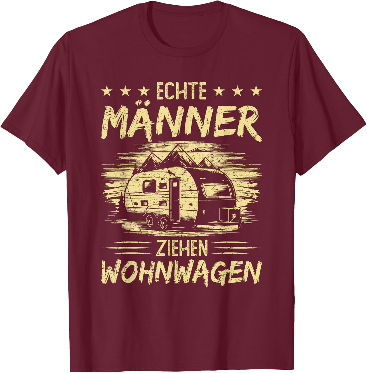 Caravan Saying Men's Camping Camper , black T-Shirt - T-Shirt | Maroon