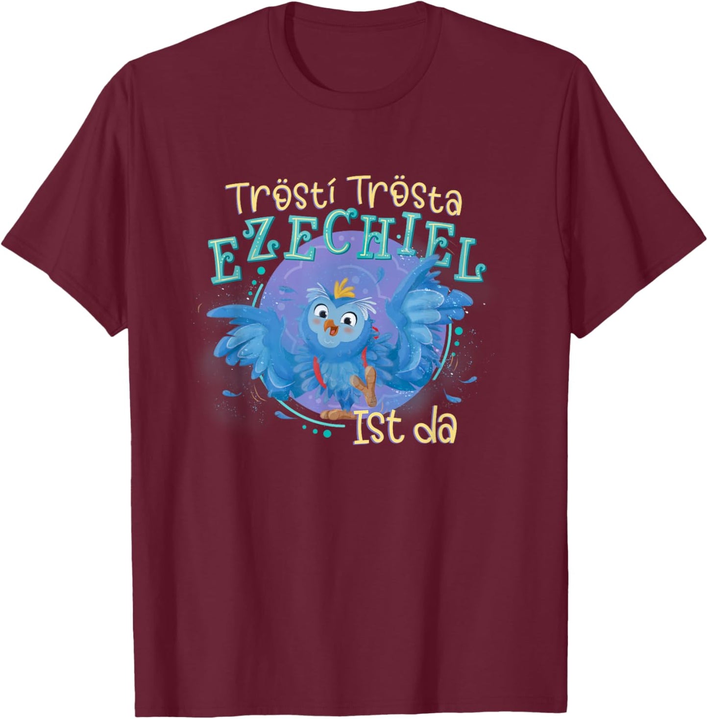 Elea Eluanda - Ezechiel , blue T-Shirt - T-Shirt | Maroon