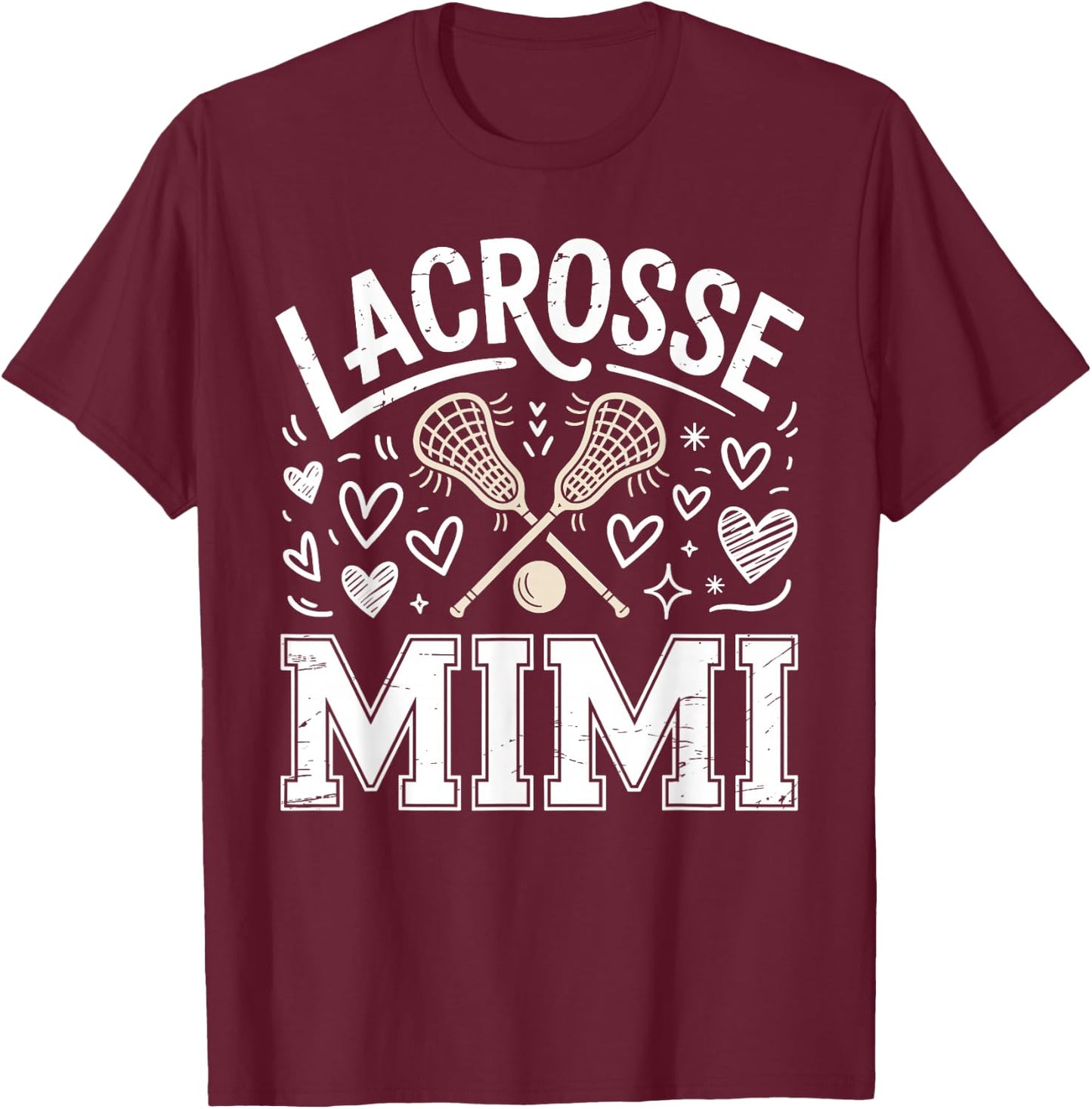 Proud Lacrosse Mimi T-Shirt - T-Shirt | Maroon