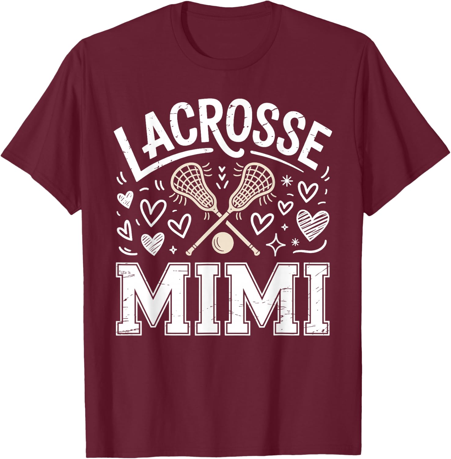 Proud Lacrosse Mimi T-Shirt - T-Shirt | Maroon