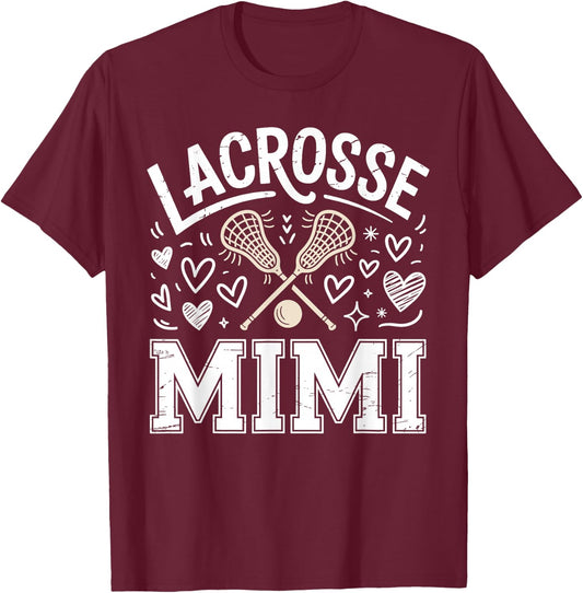 Proud Lacrosse Mimi T-Shirt - T-Shirt | Maroon