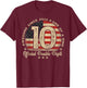 Awesome Since 2015 Official Double Digits 10th Birthday T-Shirt - T-Shirt | Maroon