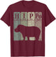 Hippo Periodic Table Elements Rhino Lover Hippopotamus Retro T-Shirt - T-Shirt | Maroon