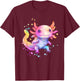 Axolotl Animal Pop Art Cute Axolotl Lover For Boy Girl T-Shirt - T-Shirt | Maroon
