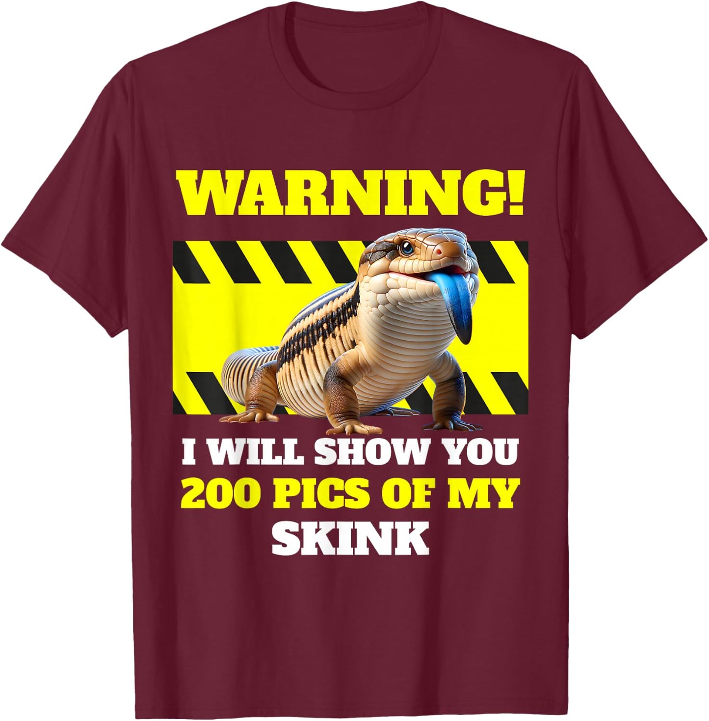 Blue Tongue Skink Owner T-Shirt - T-Shirt | Maroon