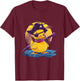 Rubber Duck Funny Rubber Duck Captain Rubber Duckie Pirate T-Shirt - T-Shirt | Maroon