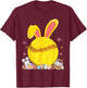 Bunny Softball Easter Eggs Softball Player Easter Day T-Shirt - T-Shirt | Maroon