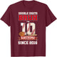 Double Digits Bruh I’m 10 Year Old Baseball 10th Bday T-Shirt - T-Shirt | Maroon