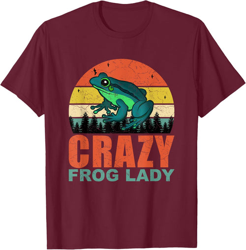 Crazy Frog Lady Funny Frogs-Amphibian Pet Owners Lovers