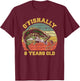 O'Fishally 8 Years Old Fishing Birthday Theme Party 8th T-Shirt - T-Shirt | Maroon