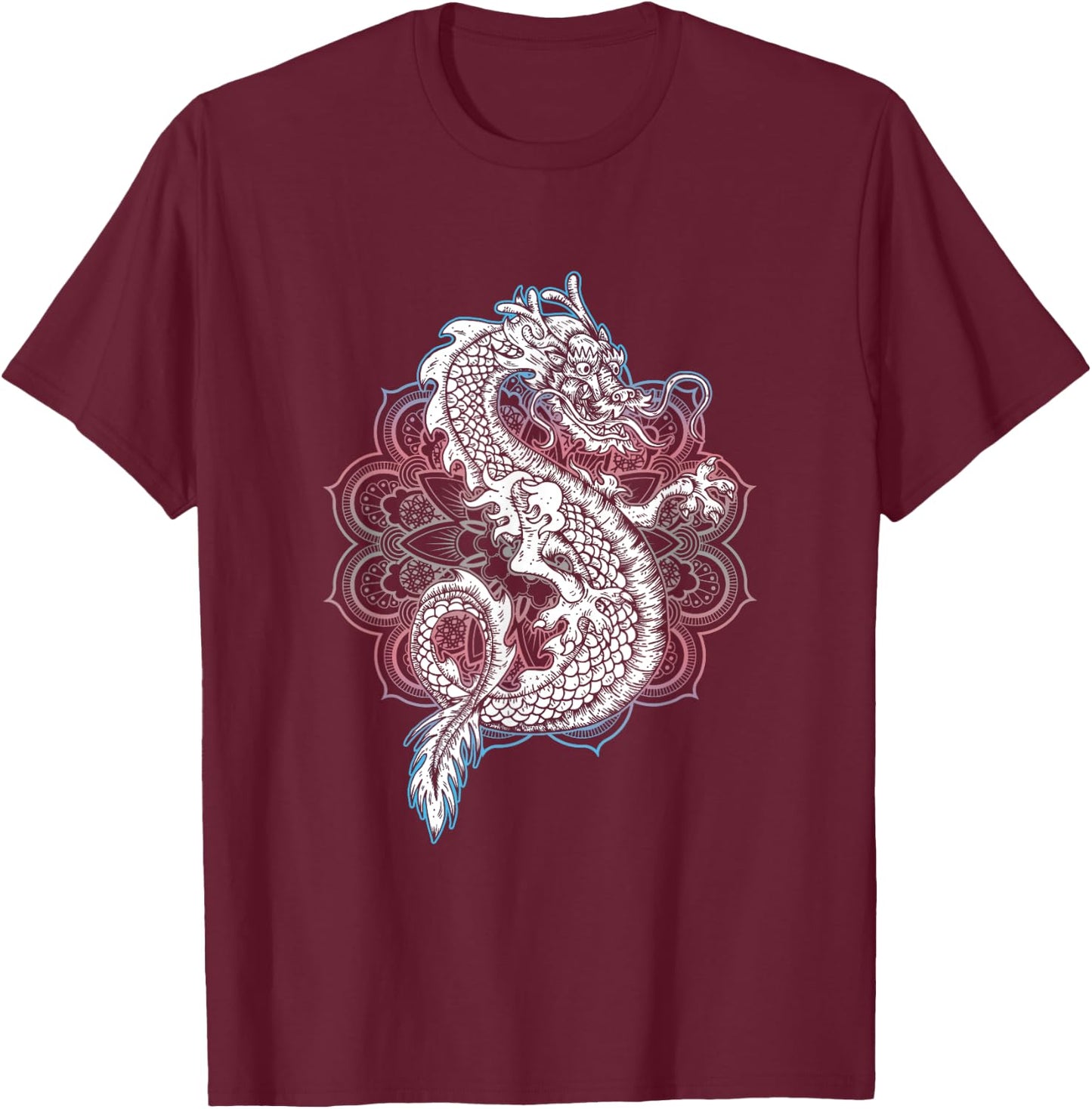 Transgender Dragon Transsexual Transgender Flag LGBTQ T-Shirt - T-Shirt | Maroon