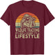 Retro Wildlife Tracking Lifestyle Wildlife Tracker T-Shirt - T-Shirt | Maroon