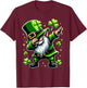 St Patricks Day Gnome Dabbing Gnomes Shamrock Men Women Kids T-Shirt - T-Shirt | Maroon