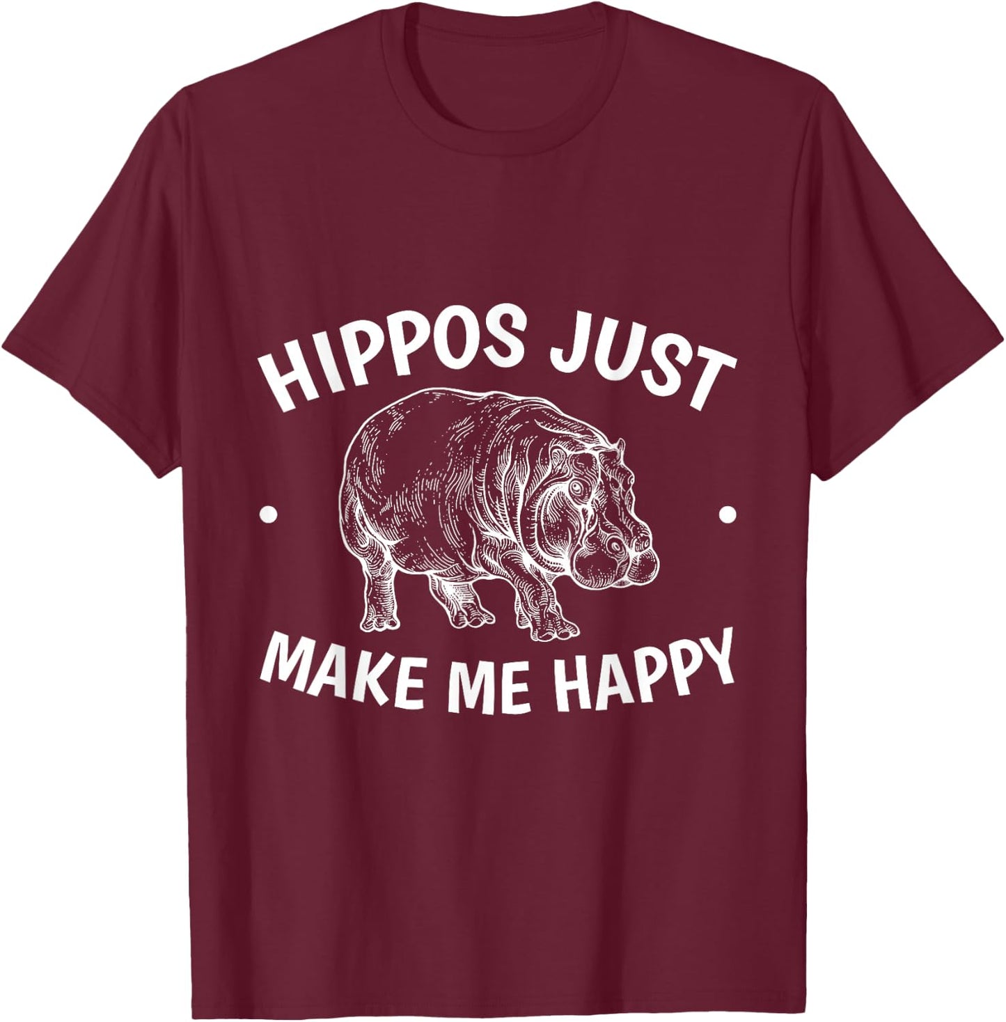Hippopotamus Zoologists Animal Hippo Lovers Zoo Lovers T-Shirt - T-Shirt | Maroon