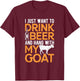 Hang With My Goat Dad Goat Father Goat Farmer Goat Owner T-Shirt - T-Shirt | Maroon