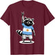 Argentinian Flag Raccoon Argentina T-Shirt - T-Shirt | Maroon