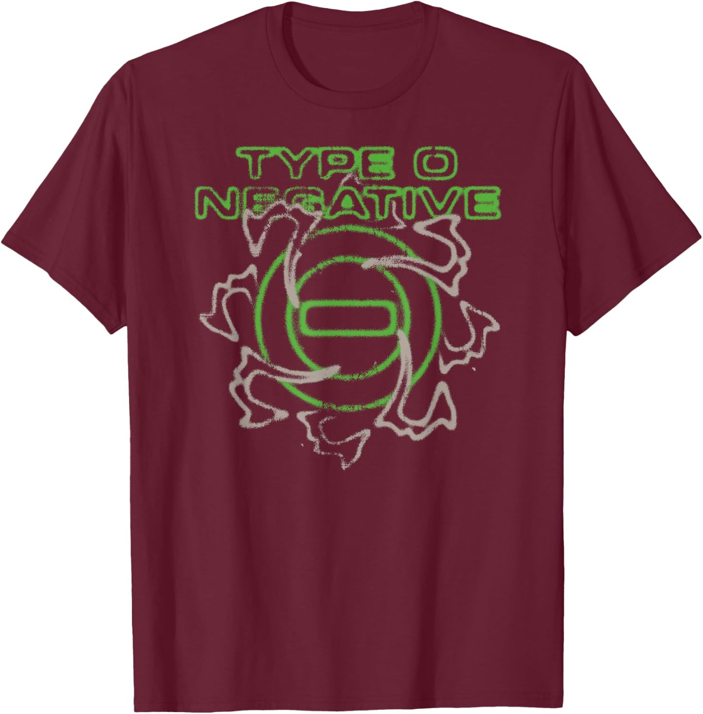 Type O Negative Faded Donut Logo , Black, S T-Shirt - T-Shirt | Maroon