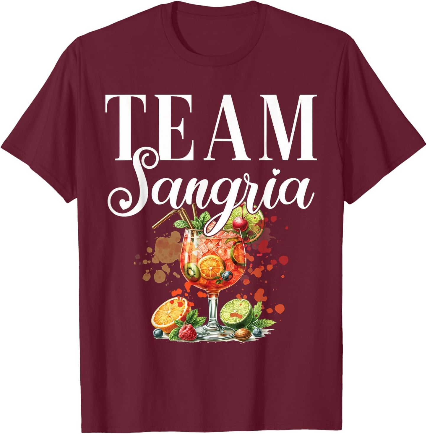 Sangria Cocktail Bartender Hen Party T-Shirt - T-Shirt | Maroon