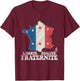 Flag France Liberty Equality Fraternity France Card Memes , Black, S T-Shirt - T-Shirt | Maroon
