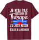 Reunion Island Gift 974 Therapy Flag Creole , Black, S T-Shirt - T-Shirt | Maroon
