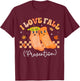 Groovy Retro I Love Fall Prevention Fall Physical Therapy T-Shirt - T-Shirt | Maroon